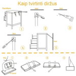 Spintu, televizorio tvirtinimas tvirtinimu instrukcija