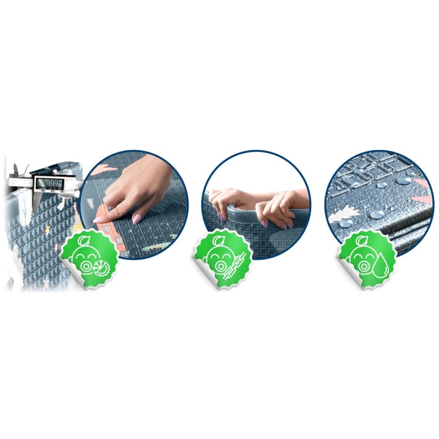 Pasakų žaidimų kilimėlis – spalvingas, lavinantis ir sertifikuotas naudoti vaikams