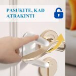Pasukite rankeną, kad atrakintumėte – durų apsauga nuo vaikų