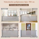 Nuotrauka su 500 cm varteliais skirtingose erdvėse