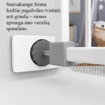 Varteliai spaudžiami tarp sienų su apsauga nuo žymių