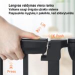 Kaip atidaryti apsauginius modeliuojamus vartelius – rankenėlės mechanizmas