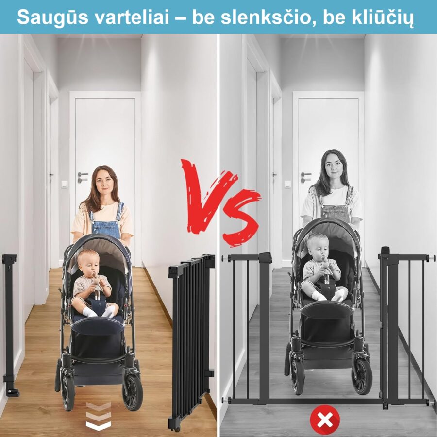 Vaikiški varteliai be apatinės juostos – lygus praėjimas. Palyginimas