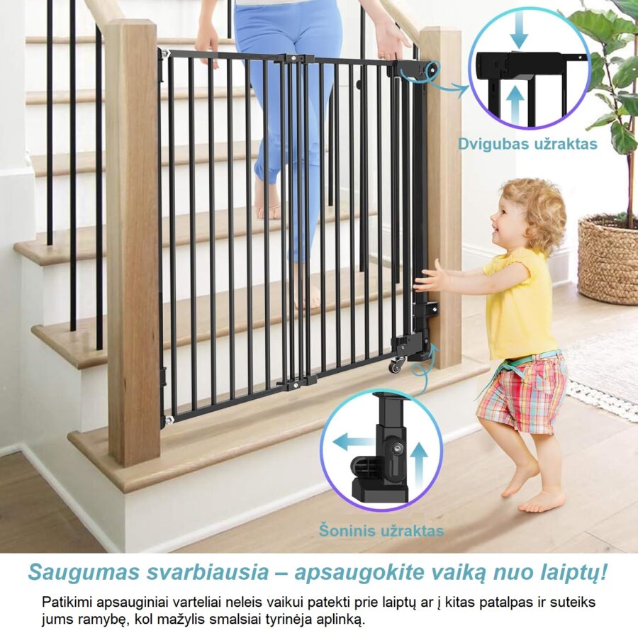 Balti varteliai apačioje laiptų – montuoti prie laiptu atramos