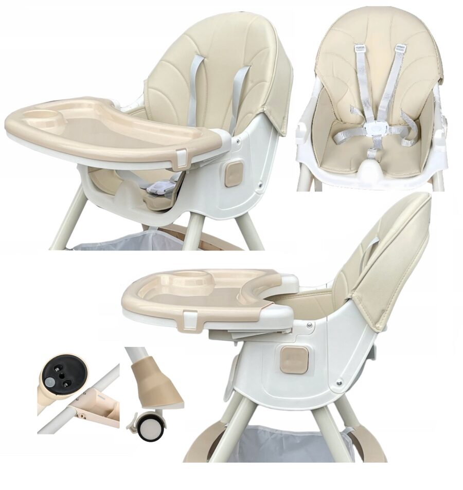 Maitinimo kėdutė daugiafunkcė 3-in-1 iš trijų pusių – matosi visos detalės