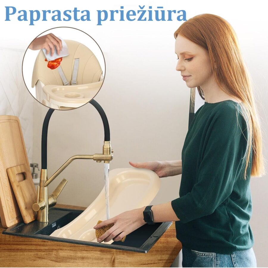 Mama plauna nuimamą Maitinimo kėdutė daugiafunkcė 3-in-1 staliuką po kranu virtuvėje