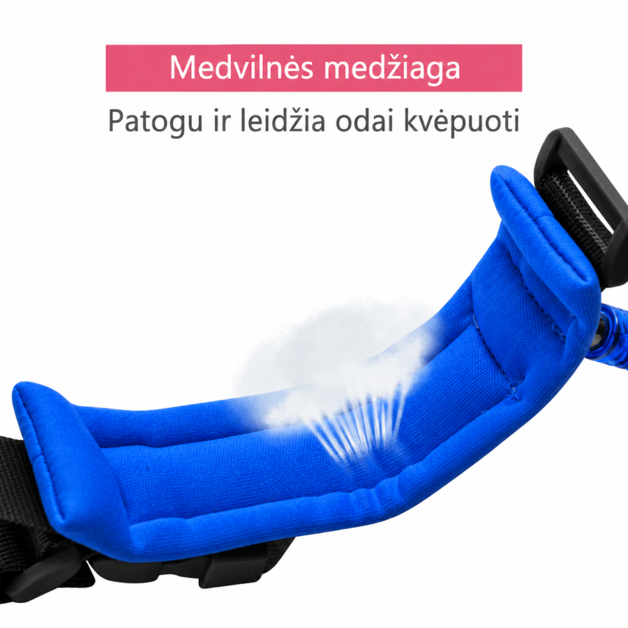 avip-2083-medvilnine-apyranke-vaikui-ant-rieso Minkšta reguliuojama apyrankė vaikui ant riešo su medvilniniu vidumi ir mėlynu pavadėliu, AVIP-2083