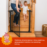 Juodi apsauginiai varteliai laiptams ir kitoms pavojingoms namų vietoms užtverti.