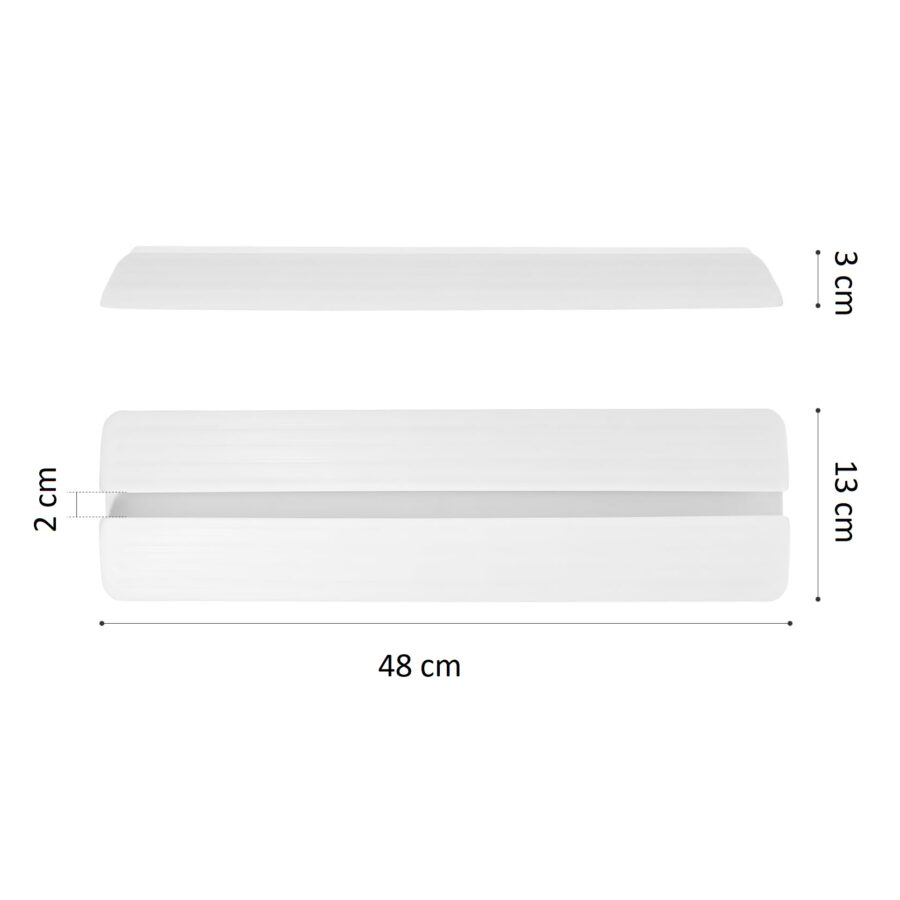 Apsauginės rampos vartelių slenksčiams AVIP-2479 matmenys – 48 × 13 cm, aukštis nuo 0,5 iki 3 cm.