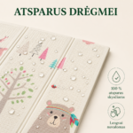 Drėgmei atsparus XPE žaidimų kilimėlis vaikams, lengvai nuvalomas po žaidimų