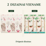 Dvipusis lavinamasis kilimėlis vaikams „Miško draugai“ su dviem skirtingais dizainais viename
