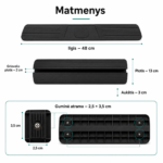 Juodos rampos vaikų apsaugos varteliams matmenys – 48 × 13 cm, 3 cm aukščio, su 2 cm grioveliu