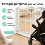Apsauginė rampa vaikų varteliams, palengvinanti vežimėlio pravažiavimą ir mažinanti užkliuvimo riziką