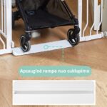 Balta apsauginė rampa vartelių slenksčiams AVIP-2479 leidžia patogiai ir saugiai pravažiuoti kūdikio vežimėliu.